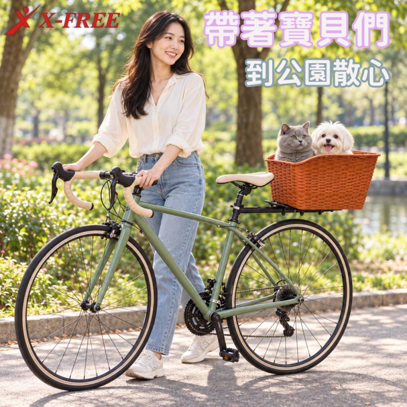 C51-55_X-FREE棕色加厚款後貨架籃子